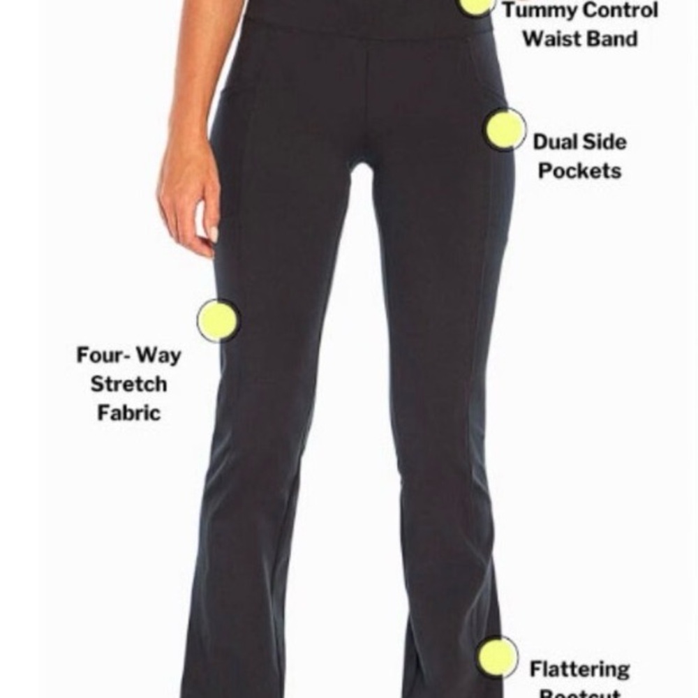 Marika Black Bootcut Tummy Control Workout Pants